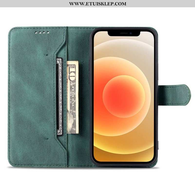 Etui Folio do iPhone 14 Plus Efekt Skóry Azns